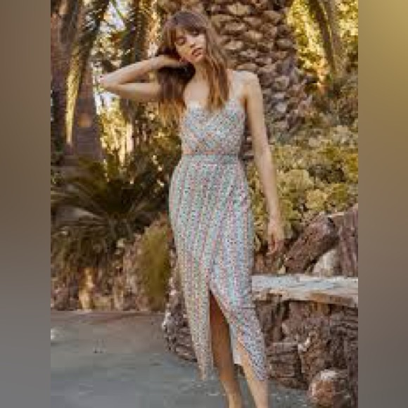 Saylor Indiana rainbow sequin dress size M - Picture 2 of 3